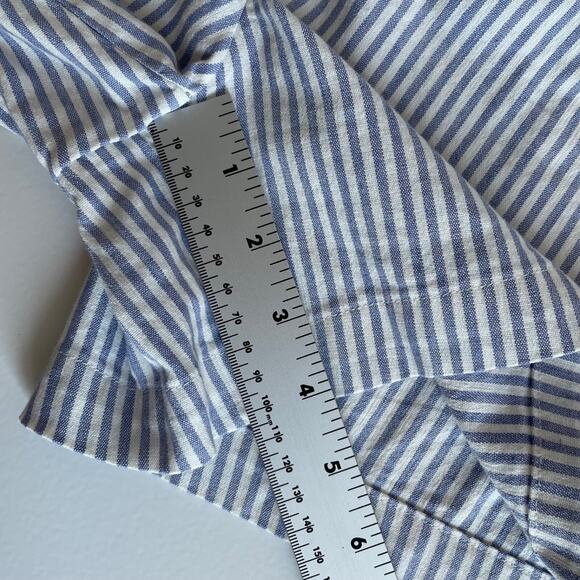 LC Lauren‎ Conrad High Waisted Shorts Size 2 Periwinkle Railroad Stripe Coquette - Picture 9 of 11